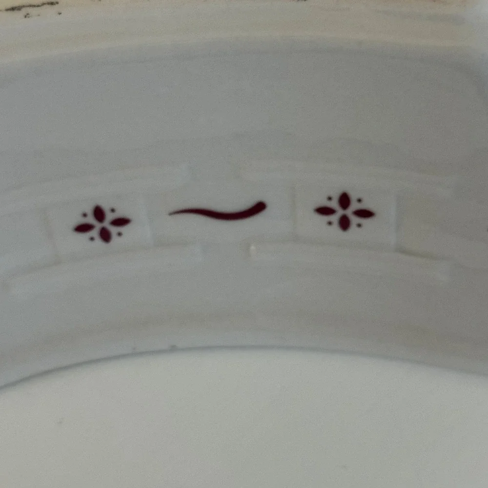 Longaberger Pottery‎ Star Shaped Bowl Woven Traditions Burgundy Oven Dishwasher